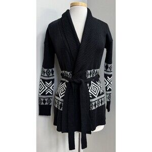Pink Republic Teen Small Black Belted Sweater